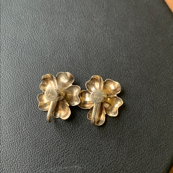 Vintage Screw-back Sterling Silver Earrings - Picture 2 of 3